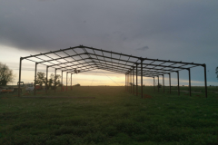 Steelworks barn in construction