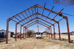 Steelworks storage shed in progress